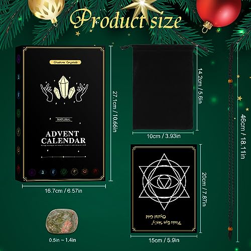 Pukamam Crystal Advent Calendar 2025 Adult Rock Healing Gemstone 24 Days Christmas Countdown calendar - Image 2
