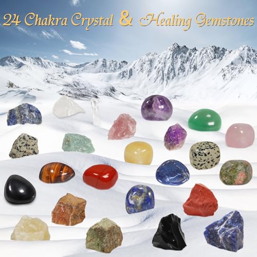Pukamam Crystal Advent Calendar 2025 Adult Rock Healing Gemstone 24 Days Christmas Countdown calendar - Image 4