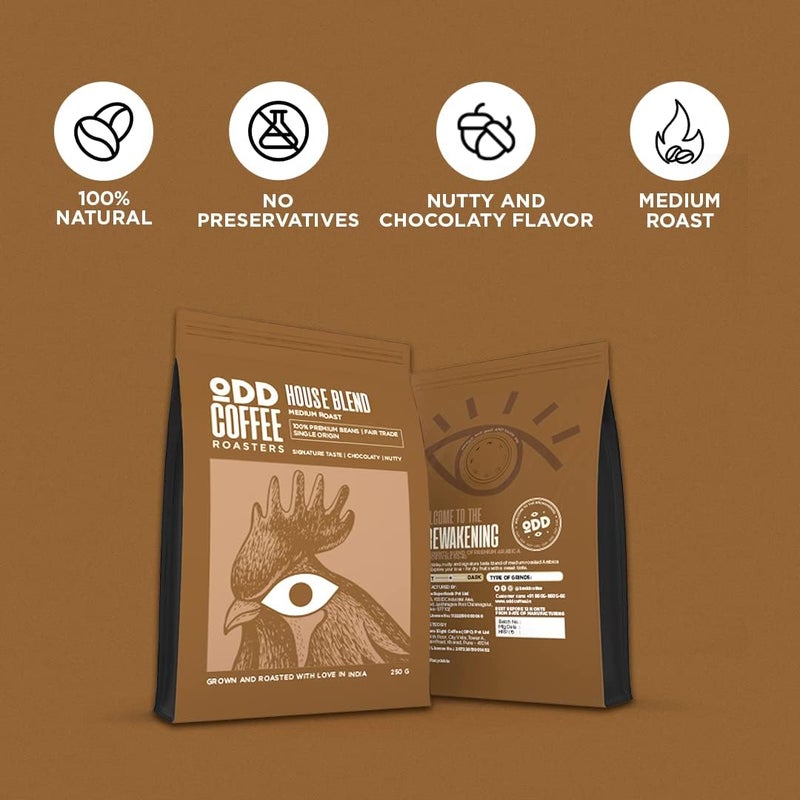 ODD COFFEE ROASTERS محمصة القهوة ODD قهوة أرابيكا المتخصصة 250 جرام | مزيج المنزل - تحميص متوسط الطحن طعم مميز، مسحوق قهوة جوزي حبوب AAA - Image 3