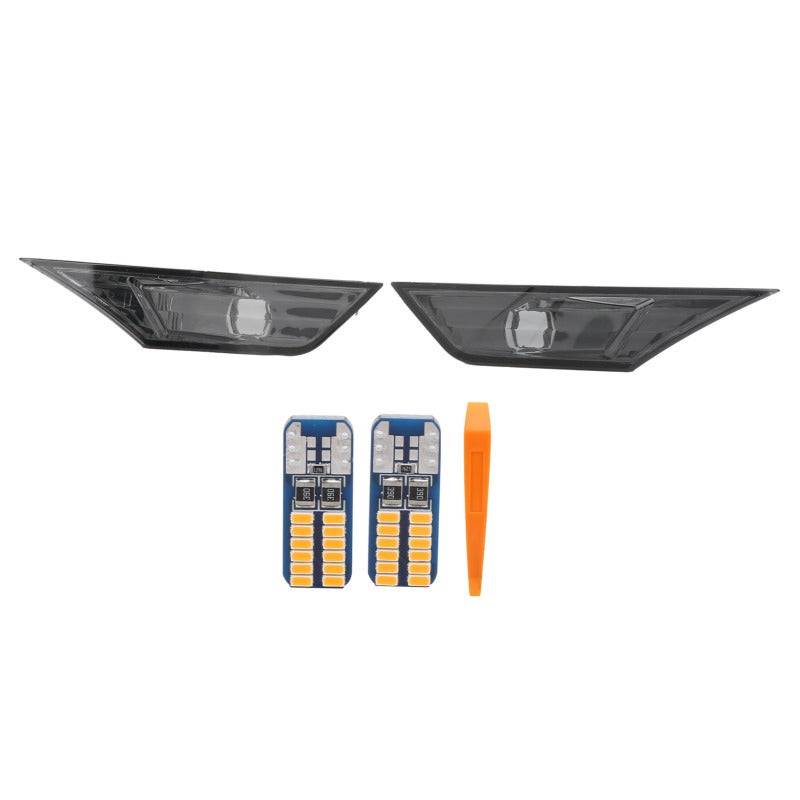 Side Marker Lamp: Smoky Black Pair, High Brightness LED Bulbs, IP68 Waterproof - DOT Approved, Premium PC Material for Honda Civic 2016-2021 - Image 1