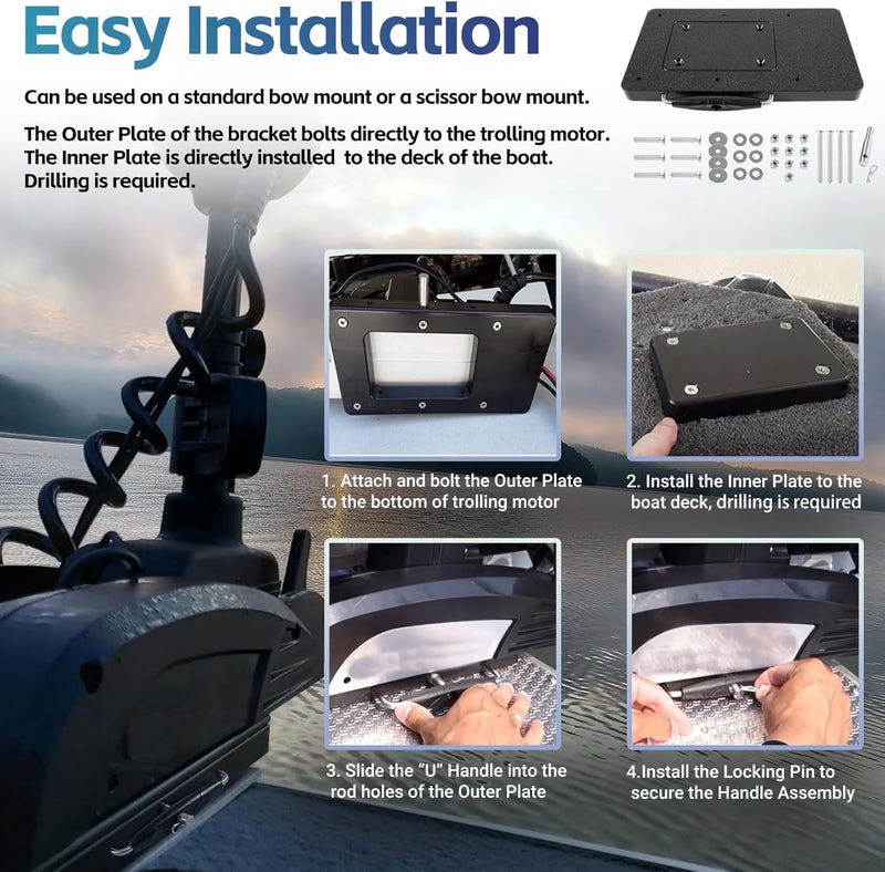 Sunluway Quick Release Bracket MKA-21 for Minn Kota Trolling Motors - Image 5