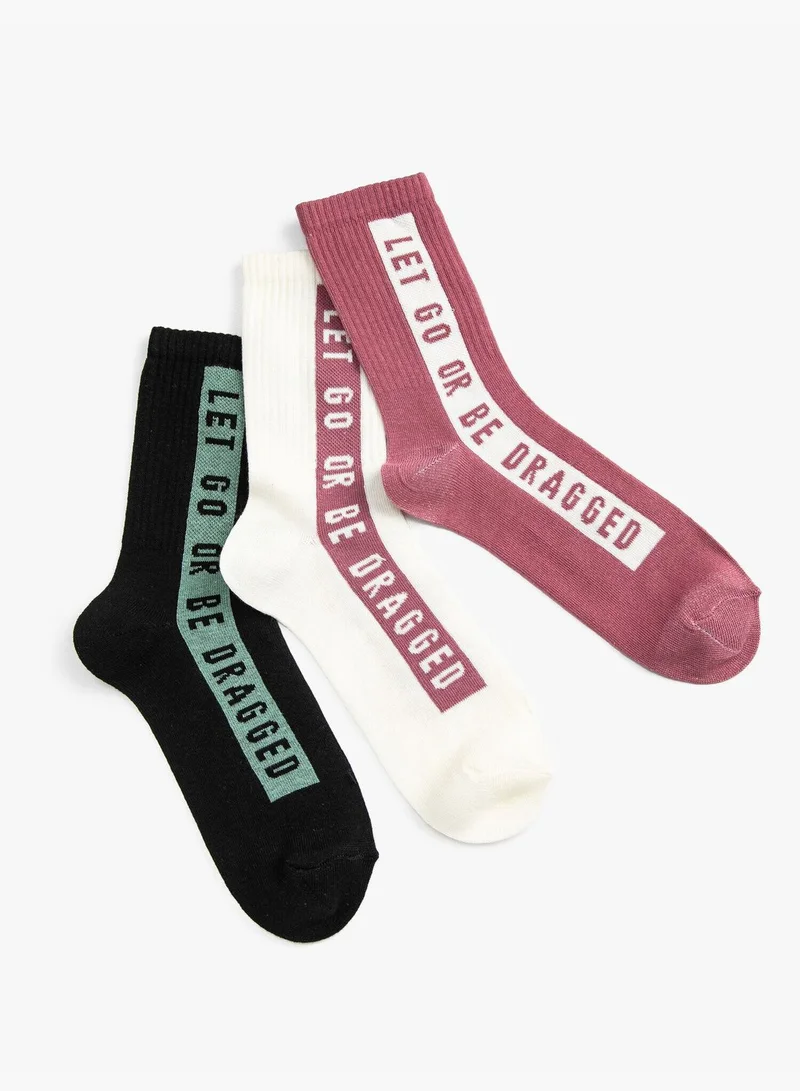 KOTON Multi Printed Ankle Socks Set