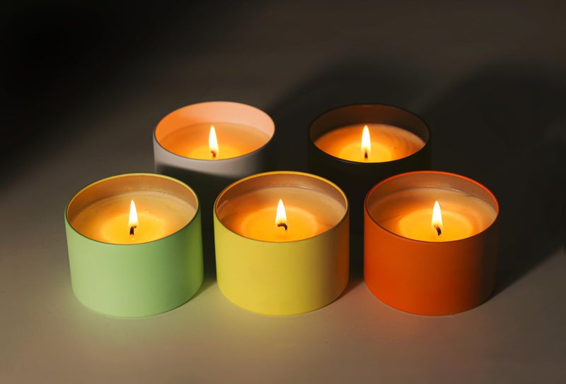 Aroparc Candle Tins 8oz with Lids, 24 Pack Seamless Candle Containers for Candle Making Supplies Empty Candle Jars - Lemon - Image 5