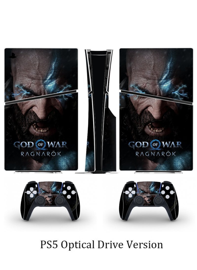 اي اي ان ايه سوني PS5 سليم وحدة تحكم الجلد حزمة ، حزمة الجلد ملصقا PS5 سليم نسخة القرص المضغوط ، Ragnarok حماية الفيلم ملصقا ، الفينيل تغطية ملصقا  - Image 1
