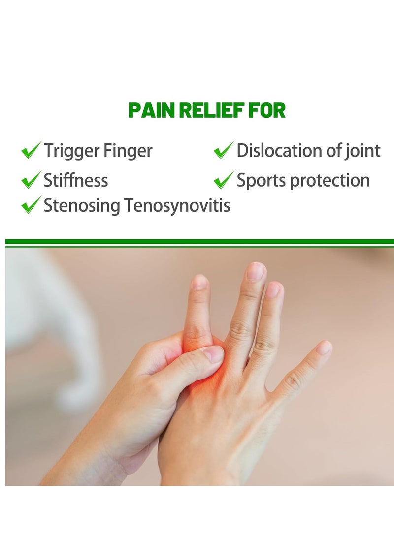 Finger splints for Middle, Ring, Index, Thumb and Pinky Straightening - Support Brace for Curved, Bent, Locked Stenosing Tenosynovitis Hands - Tendon Lock Release Stabilizer Knuckle Wrap - Image 4