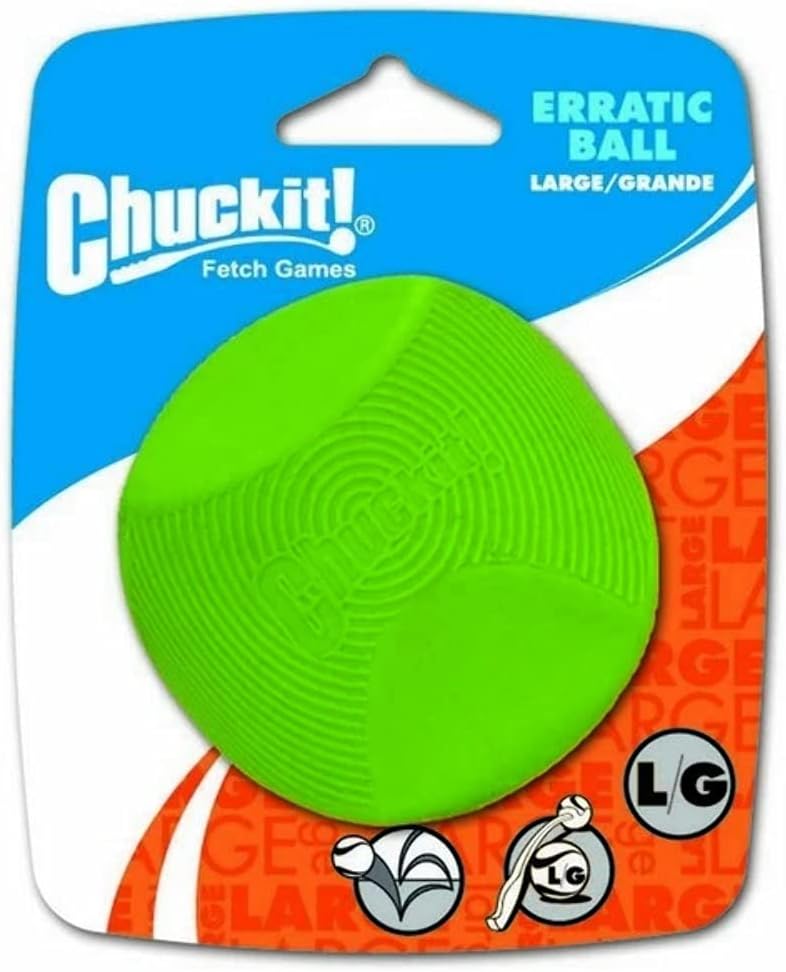 Chuckit! Erratic Ball for Dogs - Large Size, Natural Rubber Fetch Toy - Image 1