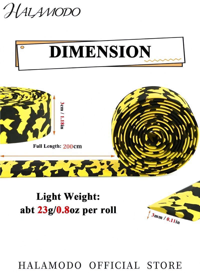 1Pair Anti-Slip Bike Handlebar Tape Road Bike Handlebar Tape Comfortable Bicycle Bar Wraps Universal Camouflage Bike Bar Tape for Road Racing - Image 3
