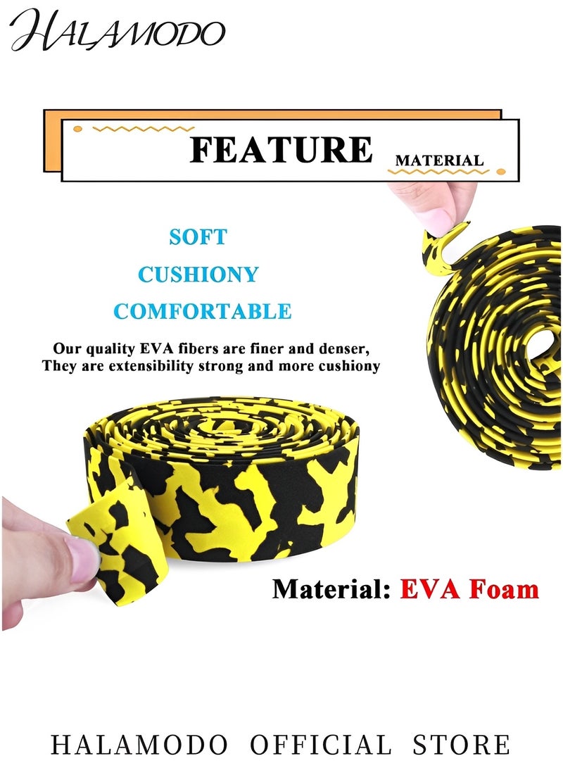 1Pair Anti-Slip Bike Handlebar Tape Road Bike Handlebar Tape Comfortable Bicycle Bar Wraps Universal Camouflage Bike Bar Tape for Road Racing - Image 4