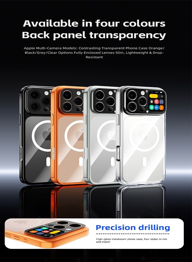 iPhone 16 Pro Black Magnetic Case, Compatible with MagSafe,【Anti-Yellowing】Crystal Clear Shockproof Protection Back Cover, Ultra Slim Strong Magnet Phone Shell Case for Apple 16 Pro (2026) - Image 2