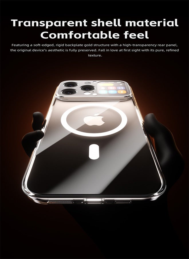 iPhone 16 Pro Black Magnetic Case, Compatible with MagSafe,【Anti-Yellowing】Crystal Clear Shockproof Protection Back Cover, Ultra Slim Strong Magnet Phone Shell Case for Apple 16 Pro (2026) - Image 4