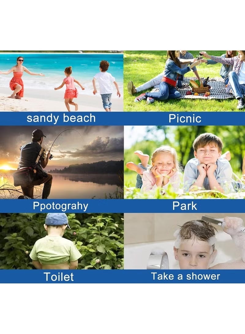 راكسوم خيمة استحمام وتغيير ملابس، مرحاض تخييم خارجي محمول، مأوى خصوصية منبثق، خيمة خصوصية خارجية مع حقيبة حمل، غرفة تغيير ملابس للنساء والرجال (أزرق) - Image 2