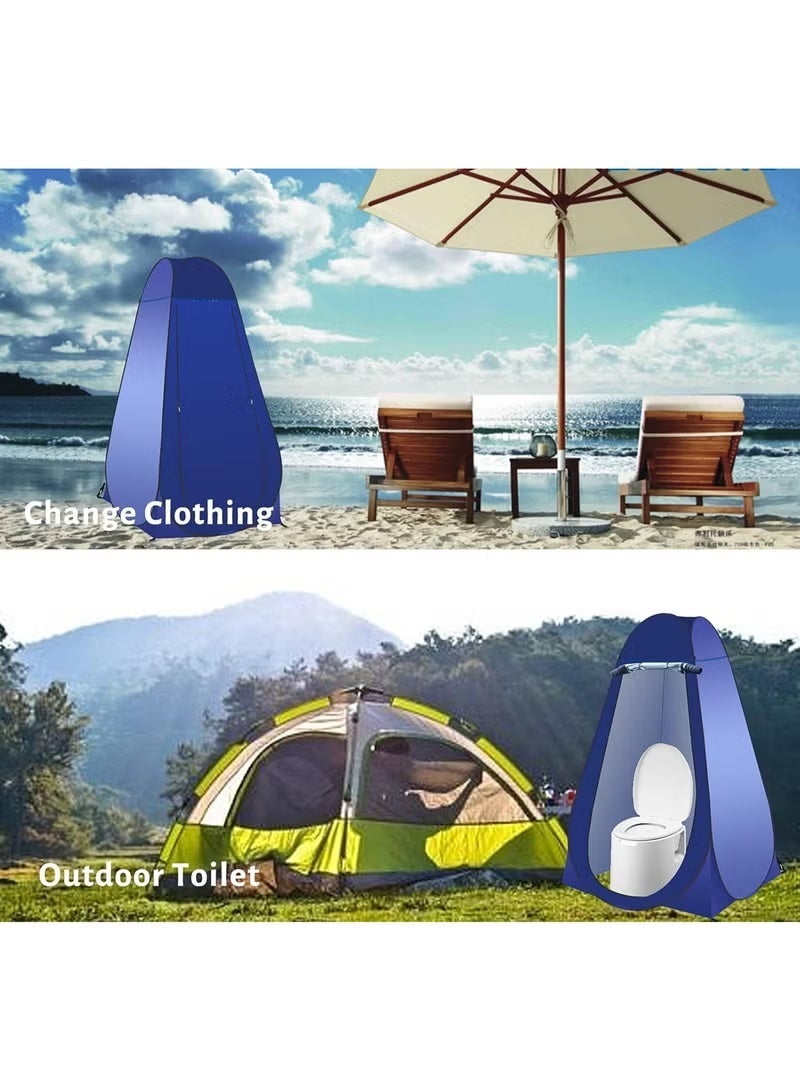 راكسوم خيمة استحمام وتغيير ملابس، مرحاض تخييم خارجي محمول، مأوى خصوصية منبثق، خيمة خصوصية خارجية مع حقيبة حمل، غرفة تغيير ملابس للنساء والرجال (أزرق) - Image 4