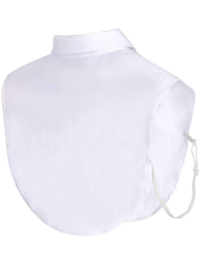 Peachjoy 2 Pcs Fake Collar Lady's Fake Collar Half Shirt Blouse Detachable False Collar Joker Shirt Decorative Collar Dickey Collar Cuff Cotton Choker Tie False Lapel Point - Image 4