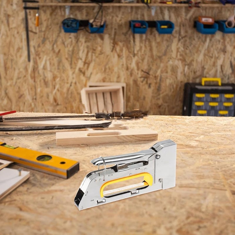 مسدس دبابيس يدوي ثقيل مع قفل أمان للأثاث والجدران والاستخدام الصناعي والمنزلي - Image 5