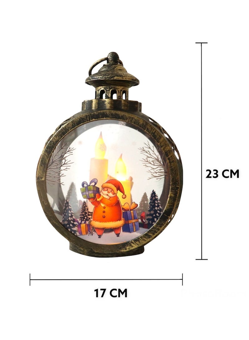 هايلاند فانوس شمعة الكريسماس مع ضوء ال اي دي - اسود - Image 2