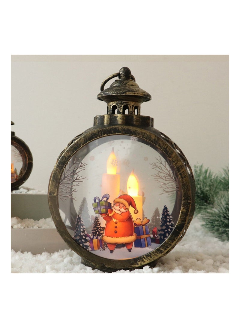 هايلاند فانوس شمعة الكريسماس مع ضوء ال اي دي - اسود - Image 3