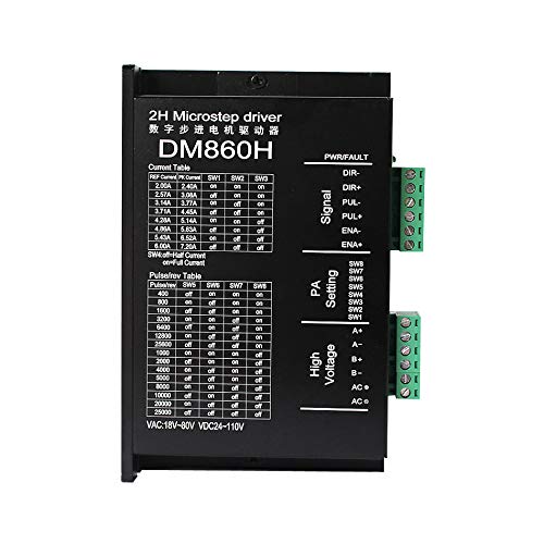 POLISI3D CNC DSP Digital Microstep Driver DM860H Stepper Motor Controller 2-Phase Digital Stepper Motor Driver for Nema 23 Nema 34 Series Stepper Motor, Replace DMA860H - Image 1
