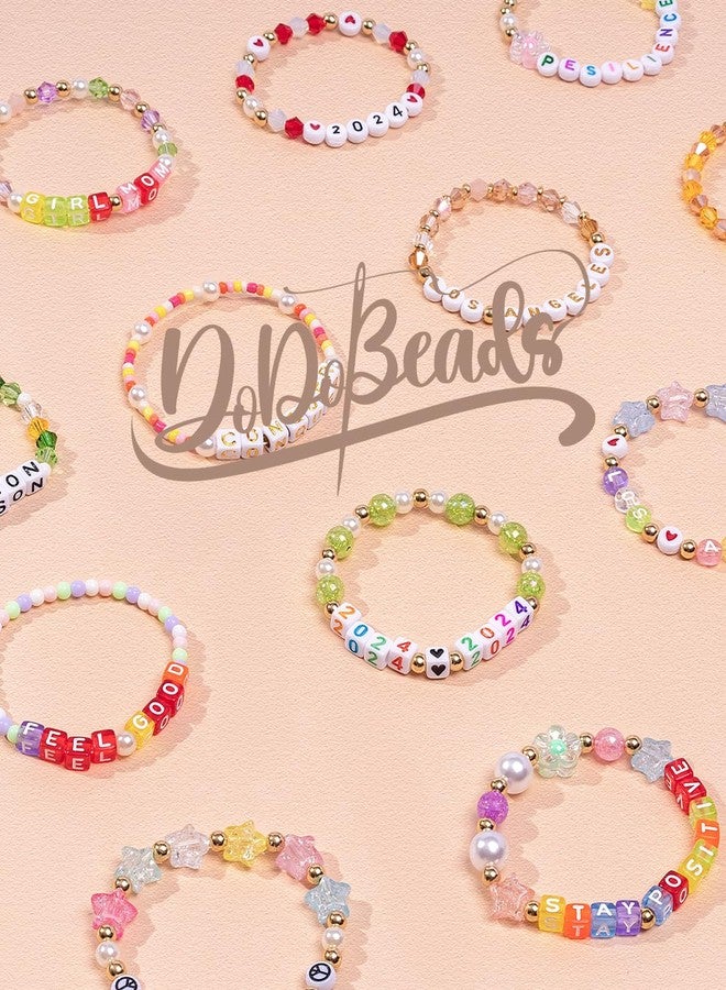 DoDoBeads Alphabet Beads for Bracelets - 1650Pcs Round Acrylic Letter Beads A-Z with Extra Vowels & Number Beads and Spacer Beads - Ideal for Bracelets, Necklaces,Friendship Bracelet Kits - Image 5