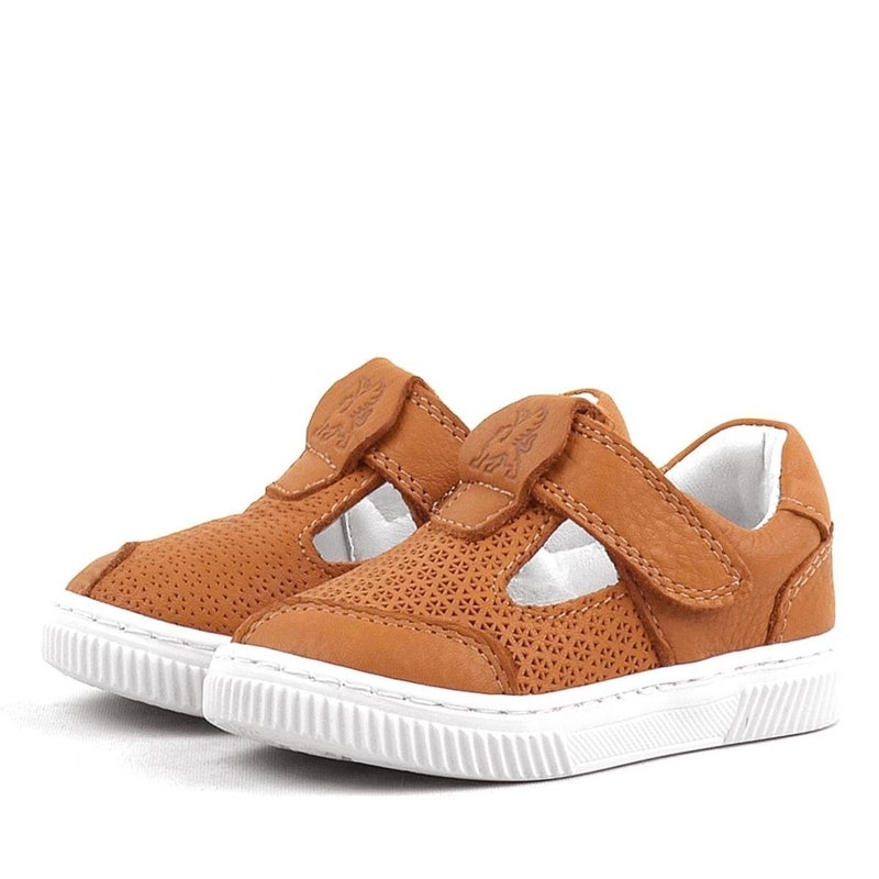 Rakerplus Bheem children's sports sandals made of genuine leather in orange with a Velcro strap - Image 5