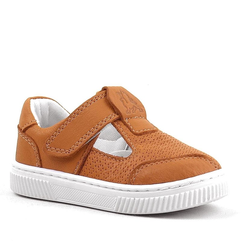 Rakerplus Bheem children's sports sandals made of genuine leather in orange with a Velcro strap - Image 3