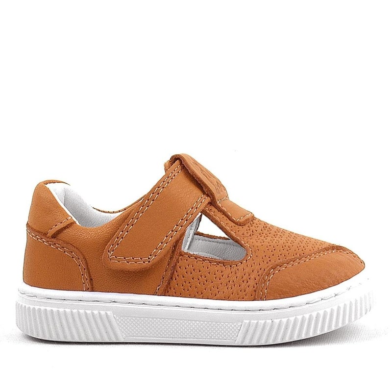 Rakerplus Bheem children's sports sandals made of genuine leather in orange with a Velcro strap - Image 4