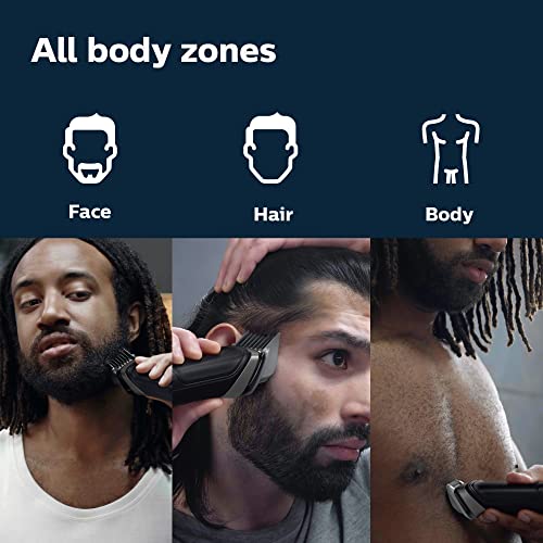 Norelco Philips Multigroom Series 5000 18 Piece, Beard Face, Hair, Body Hair Trimmer For Men - No Blade Oil Needed, Mg5910/49 - Image 4
