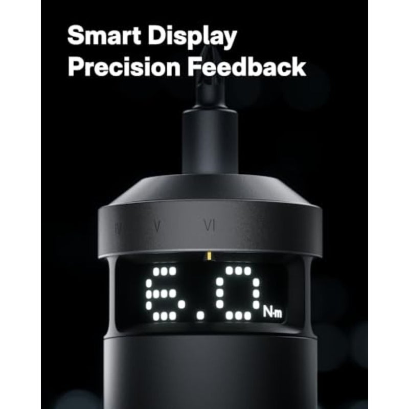 PixelDrive Electric Screwdriver 3.6V, Smart Screen, 6 Torque Settings 0.5-6 N·m,30 1/4" Hex Bits, LED Light, for Electronics and Home Repairs - Image 2