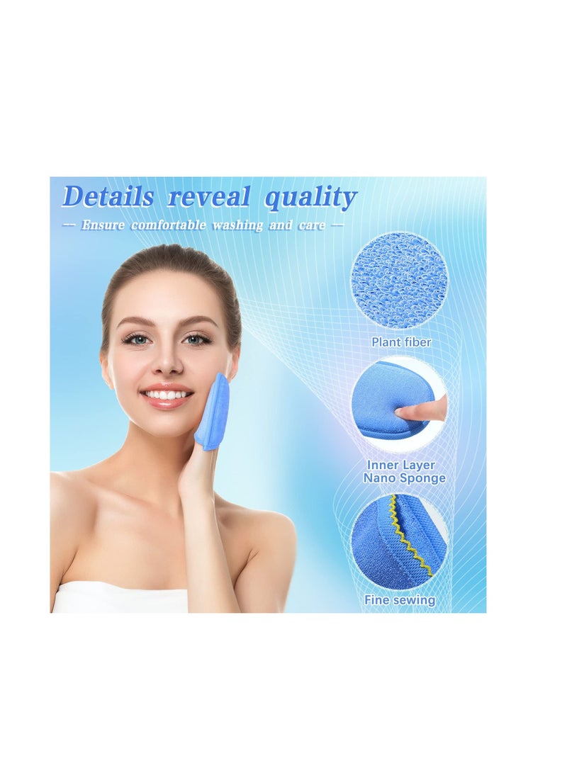 Excefore 4 Pcs Exfoliating Glove, Face Scrub and Body Scrub Mitt, Deep Exfoliating Mitt Body Scrub, Dead & Dry Skin Remover Exfoliator Face Scrub Tool  - Image 4