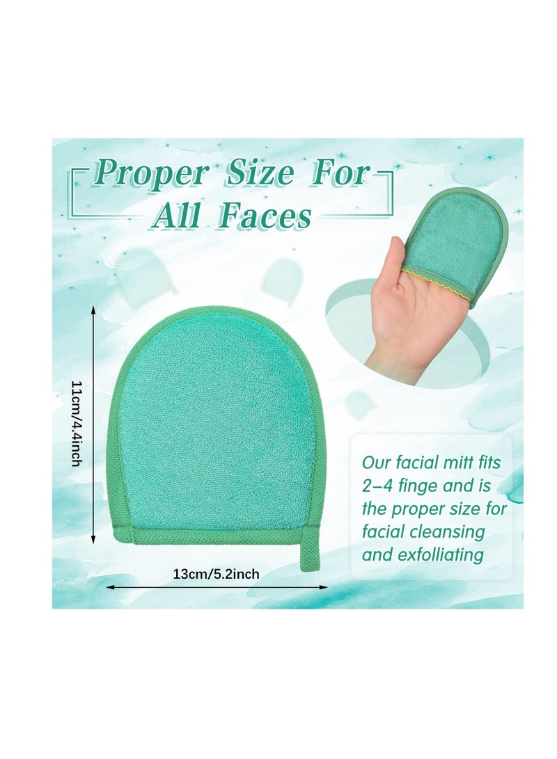 Excefore 4 Pcs Exfoliating Glove, Face Scrub and Body Scrub Mitt, Deep Exfoliating Mitt Body Scrub, Dead & Dry Skin Remover Exfoliator Face Scrub Tool  - Image 2