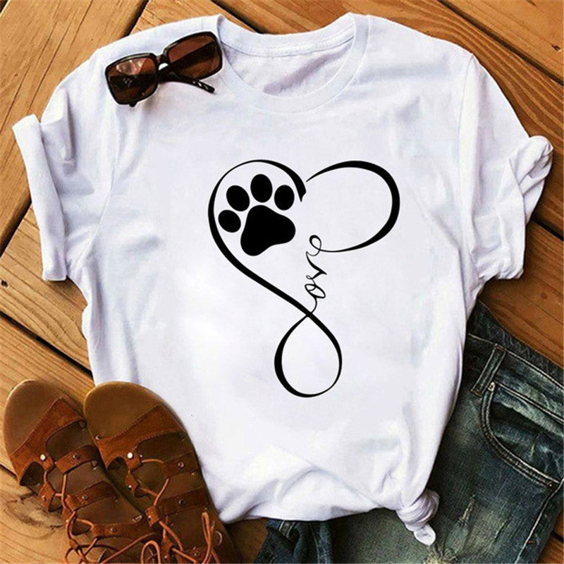 [Same day] cross-border supply of T-shirt printed T-shirt women's short-sleeved women's clothing - Image 4