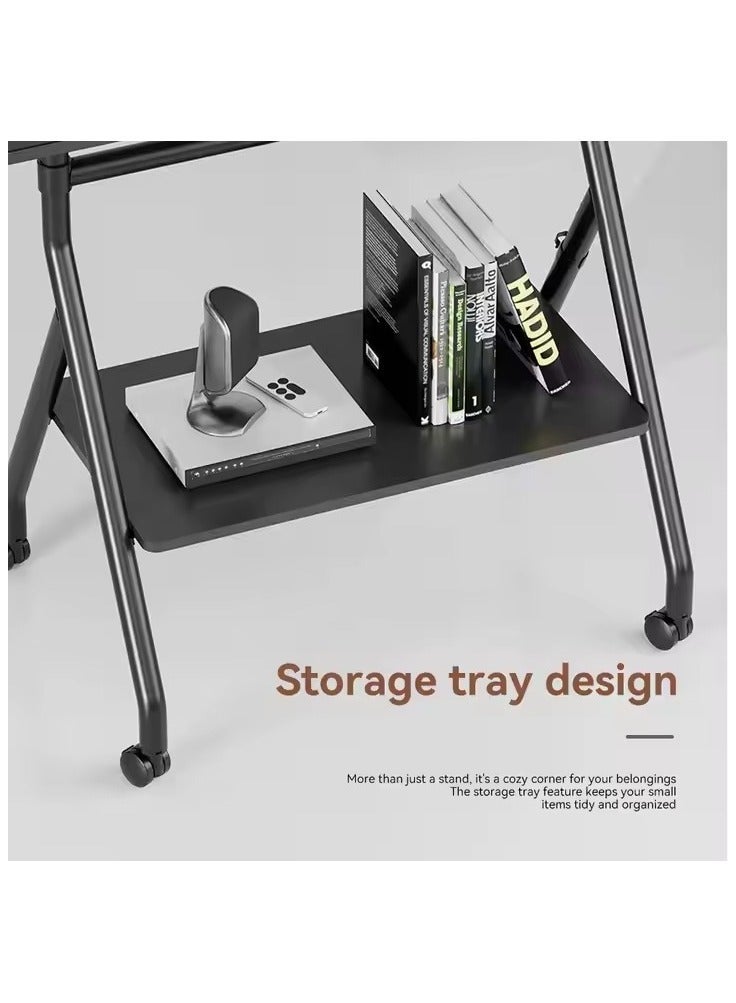 بيتيك حامل تلفزيون متحرك يناسب شاشات من 32 إلى 86 بوصة، بعجلات قابلة للقفل، قابل لتعديل الارتفاع، حمولة حتى 45 كجم، إدارة للكابلات، حامل منزلق ورف إضافي بحمولة 10 كجم، أسود |  TF-RG9B - Image 5