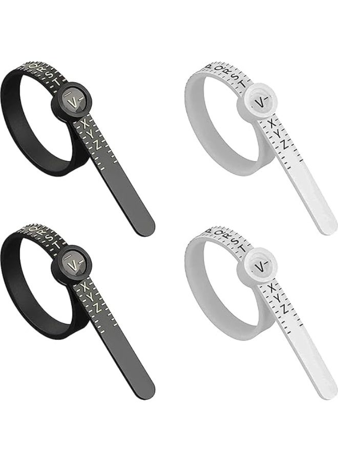 SUNSAR 4 Pcs Ring Sizers, Ring Measurement Tool Sizes, Ring Sizes Measurement Tool with Magnifying Glass (A-Z Sizes), Ring Sizer for Women and Men, Ring Sozer, Ring Measurer - Image 1