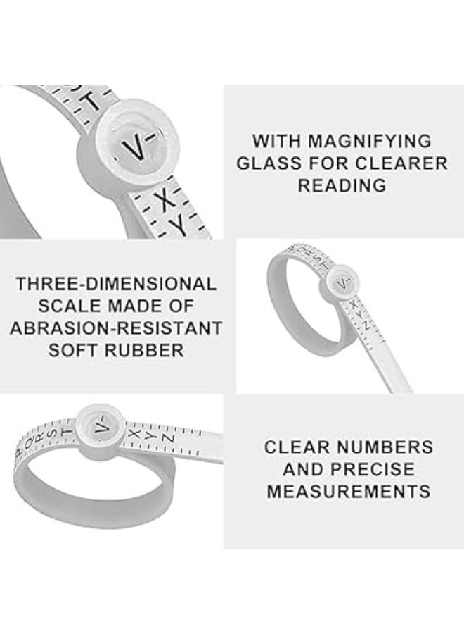 SUNSAR 4 Pcs Ring Sizers, Ring Measurement Tool Sizes, Ring Sizes Measurement Tool with Magnifying Glass (A-Z Sizes), Ring Sizer for Women and Men, Ring Sozer, Ring Measurer - Image 3