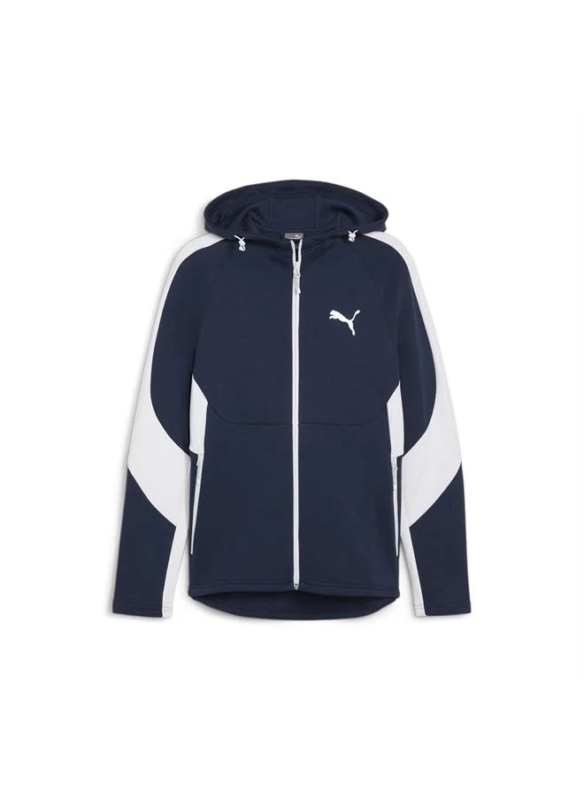 Puma Club Navy EVOSTRIPE Men's Full-Zip Hoodie for Men | Best Price UAE
