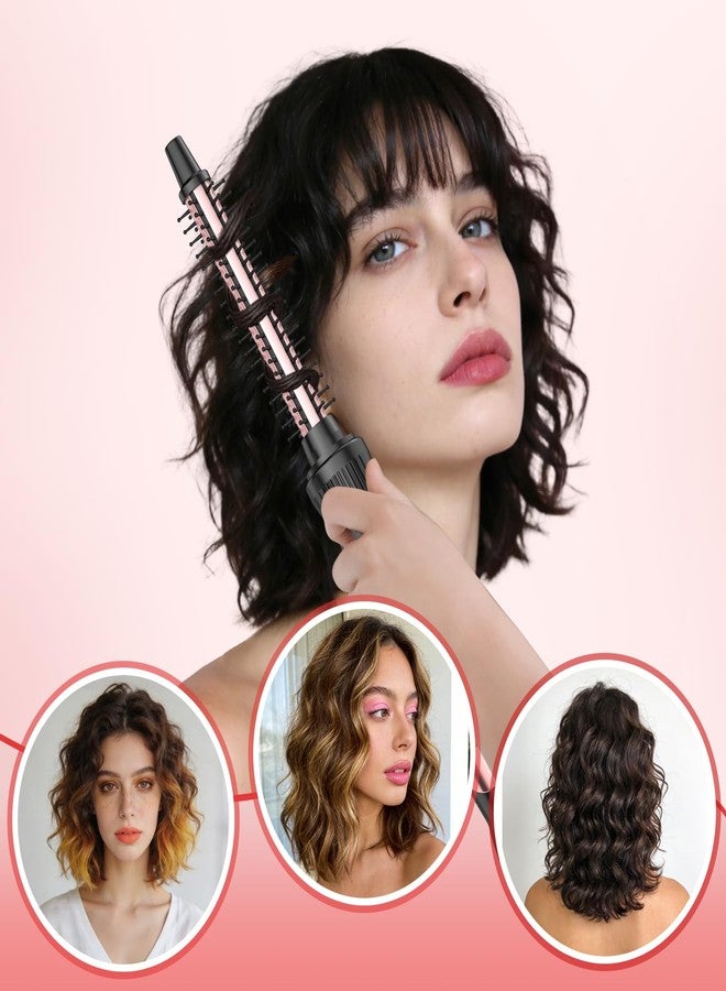 DENVEK Thermal Brush, Heated Round Brush & Small Curling Iron with Ceramic Ionic Technology, 1/2 inch for Volumizing & Styling, Travel-Friendly Hot Comb with Adjustable Temperature（Rose Gold 0.5 inch） - Image 2
