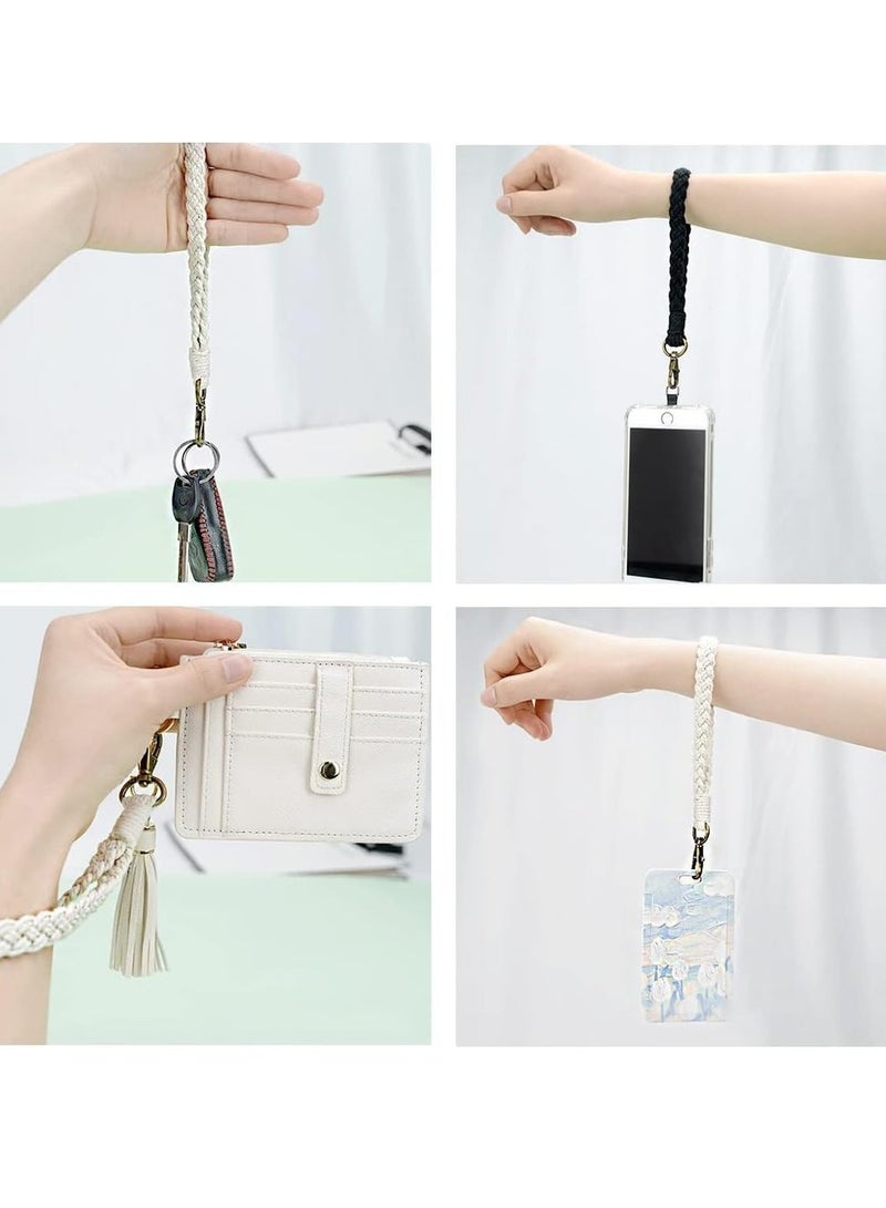 Phone Wrist Strap 2 Pcs Cell Phone Lanyard With 4 Pcs Phone Tether Tabs Bracelet Handmade Smartphone Wristlet Universal Strap For Women Men - Image 5