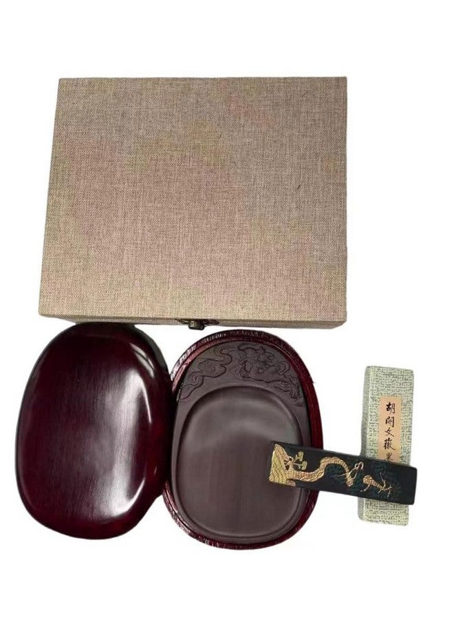 Easyou Duan Inkstone Top Grade Ink Stone with Traditional Chinese Dragon Sculpture 5" in Length - Image 3