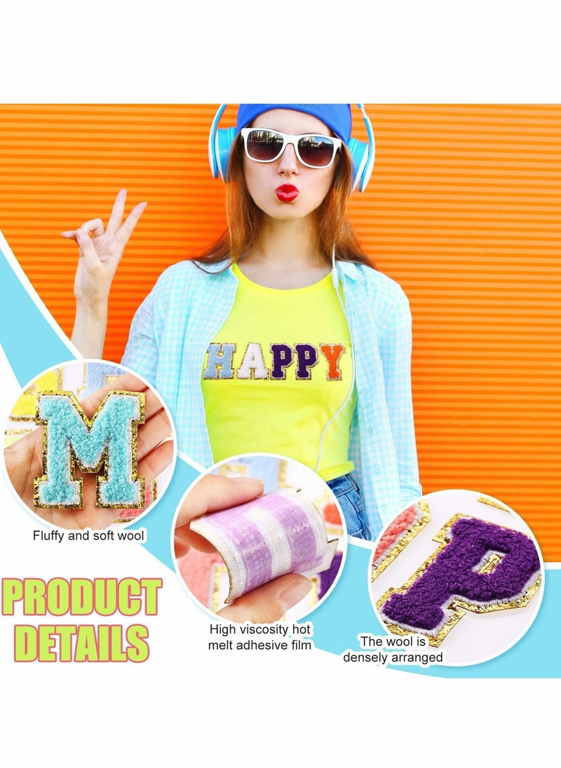 Y&D - Patches for Clothing, Letter Patches, 26 Pcs Chenille Iron on A-Z Alphabet DIY Supplies - Image 1