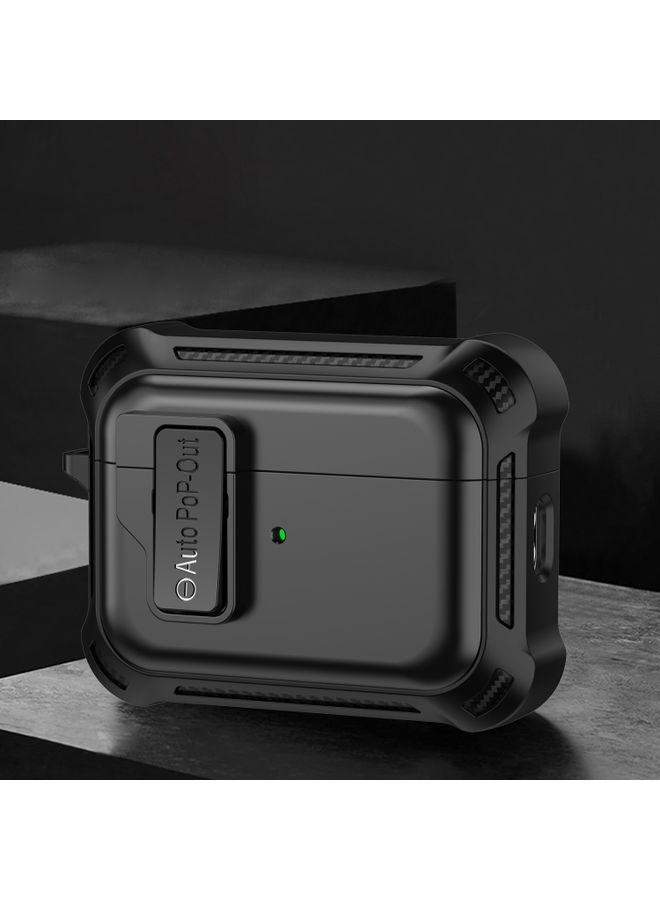 Case Cover For AirPods Pro 2 Signal Flag Wireless Earphones Case with Security Lock Black