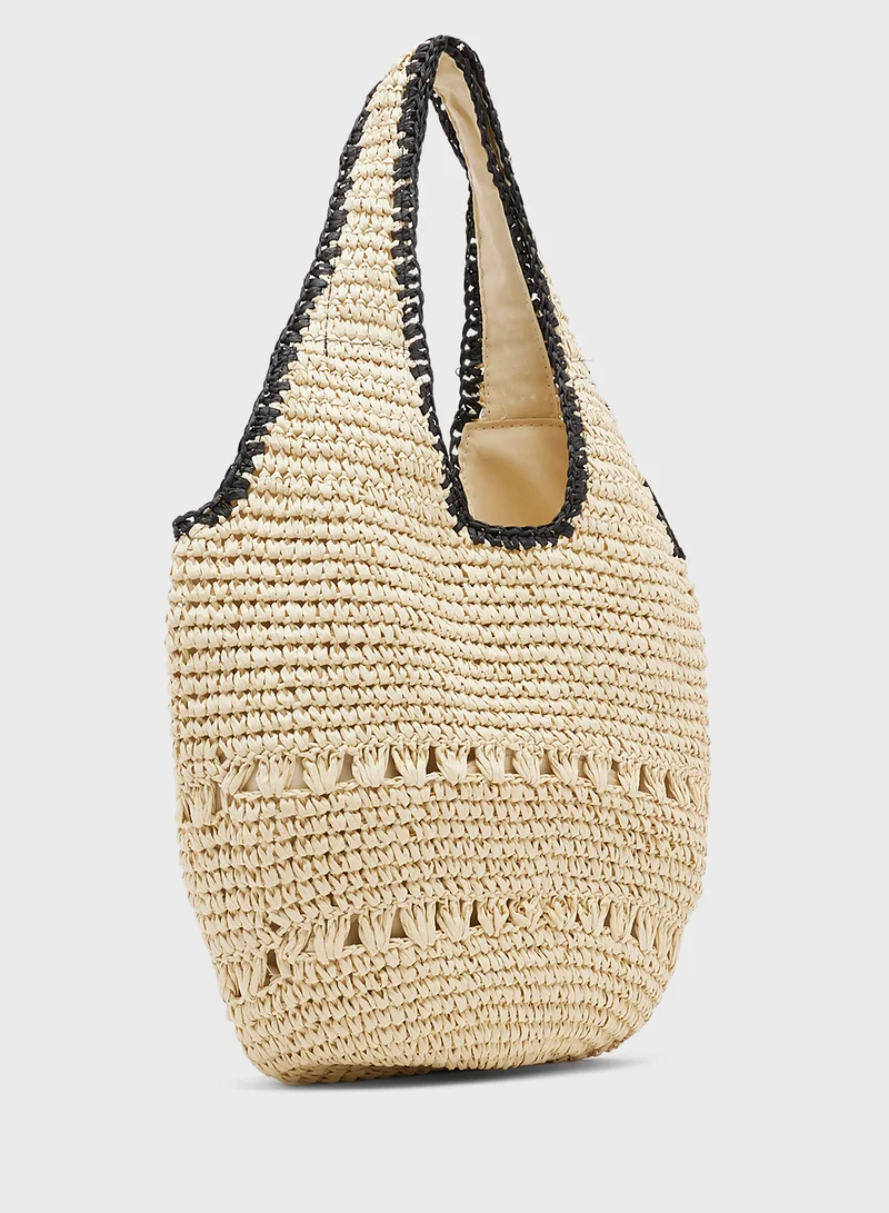 Ginger Raffia Woven Tote