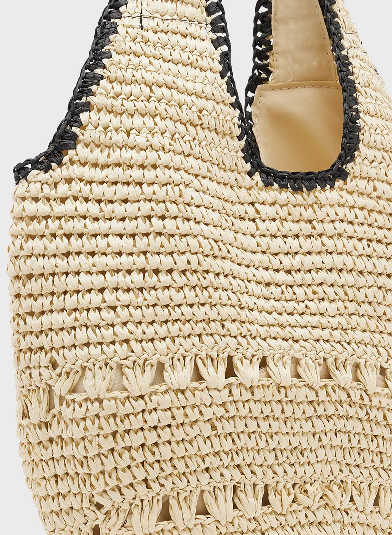 Ginger Raffia Woven Tote