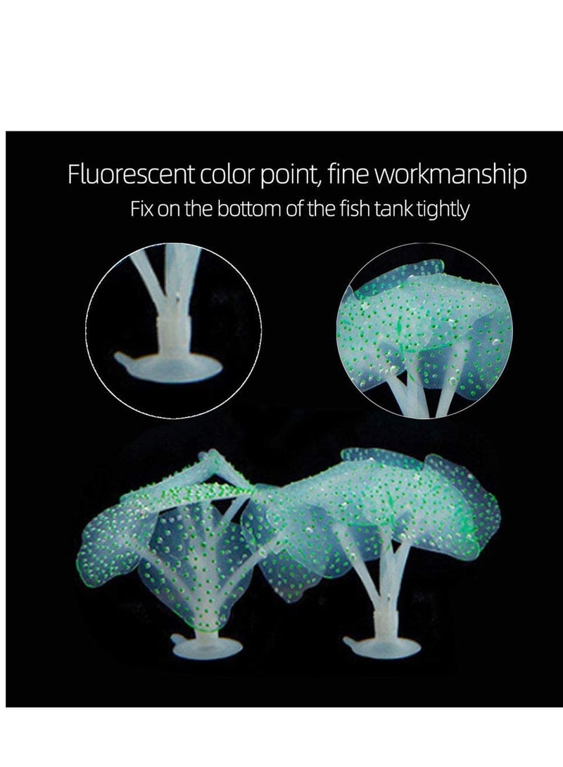 SYOSI Aquarium Reflective Mushroom Aquarium Decorations Decorative Fish Tank Ornaments Artificial Realistic Plants for Aquarium Fish Tank 5 PCS - Image 3