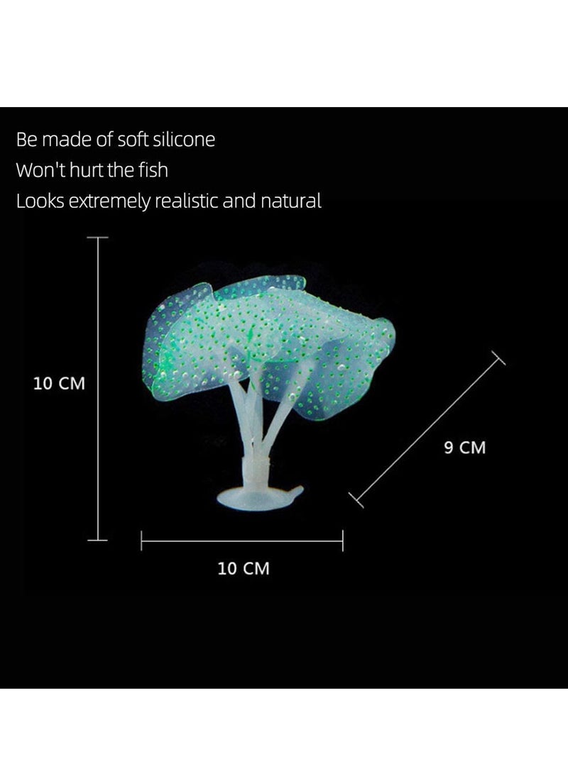 SYOSI Aquarium Reflective Mushroom Aquarium Decorations Decorative Fish Tank Ornaments Artificial Realistic Plants for Aquarium Fish Tank 5 PCS - Image 2