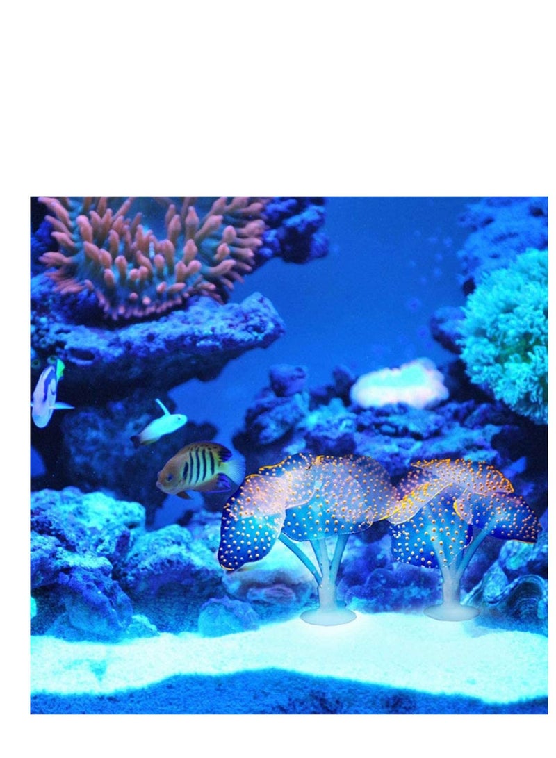 SYOSI Aquarium Reflective Mushroom Aquarium Decorations Decorative Fish Tank Ornaments Artificial Realistic Plants for Aquarium Fish Tank 5 PCS - Image 5