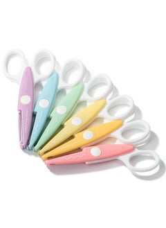 - Craft Scissors Decorative Edge, 6 Pack, White & Pastel Color, Craft Scissors, Zig Zag Scissors, Decorative Scissors, Scrapbooking Scissors, Fancy Scissors For Crafting, Pattern Scissors