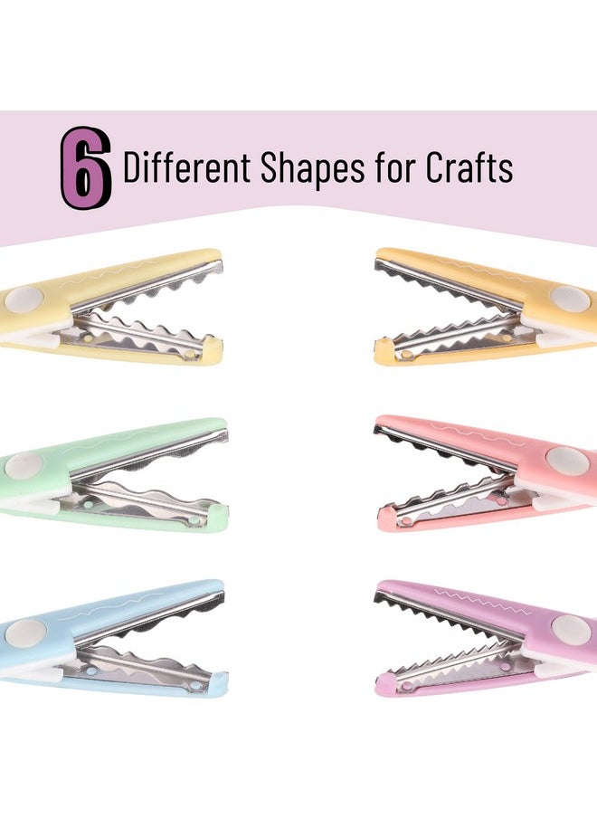 Mr. Pen - - Craft Scissors Decorative Edge, 6 Pack, White & Pastel Color, Craft Scissors, Zig Zag Scissors, Decorative Scissors, Scrapbooking Scissors, Fancy Scissors For Crafting, Pattern Scissors - Image 1