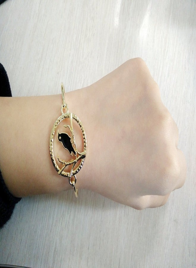 NOUMANDA Fashion Metal Crow 3 Color Bracelet for Female Jewelry (gold) - Image 2