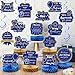 Weekgrat 36 Pcs We Appreciate You Decoration Thank You Table Honeycomb Centerpieces Appreciate Hanging Swirls Banner for Employee Teacher Nurse Staff Appreciation Party DecorBlue GoldClassic - Image 4