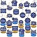 Weekgrat 36 Pcs We Appreciate You Decoration Thank You Table Honeycomb Centerpieces Appreciate Hanging Swirls Banner for Employee Teacher Nurse Staff Appreciation Party DecorBlue GoldClassic - Image 2