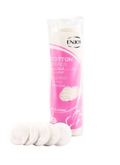 ENJOY "ENJOY Cotton Rounds – Soft & Gentle Cotton Pads for Skincare & Makeup Removal, 80pcs"  - Image 1